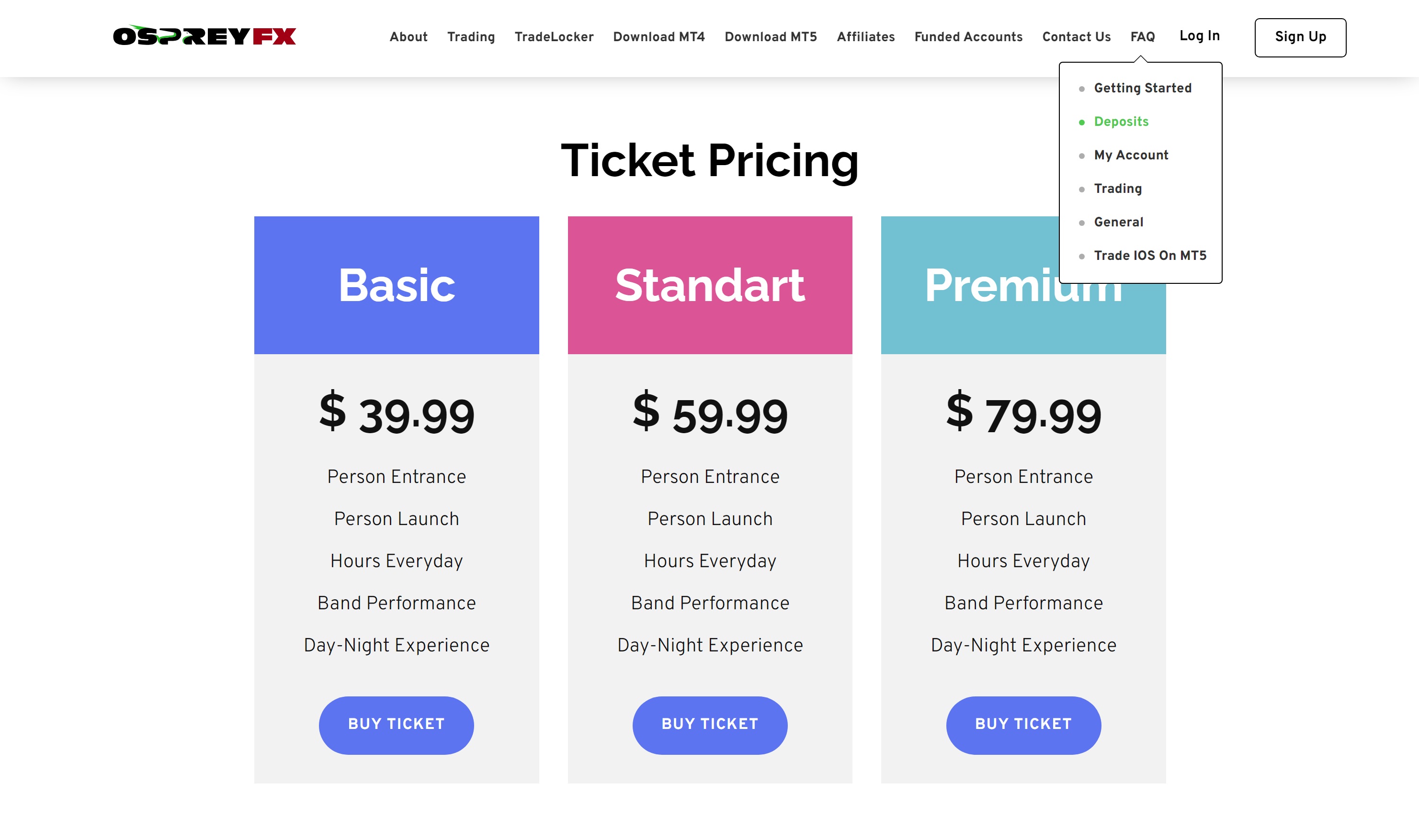 Shahinsoft.ir OspreyFX HTML Template Price plans