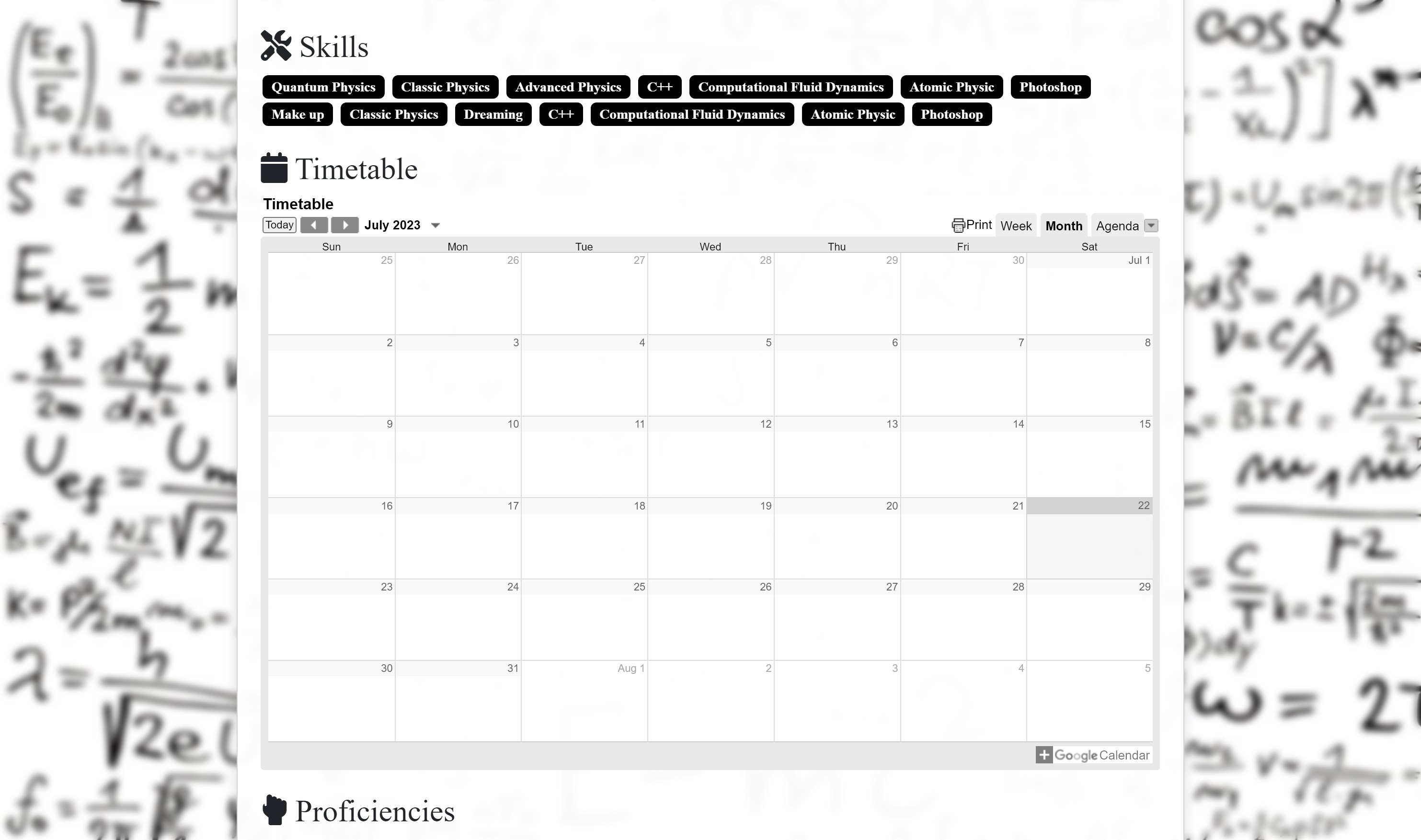 Shahinsoft.ir Educational CV Google calendar powered timetable